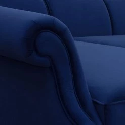 Victoria Navy Blue Channel Tufted-Velvet 4-Seater L-Shaped Right-Facing Sectional Sofa with Wood Legs by Jennifer Taylor -Jennifer Taylor Home Store navy blue velvet jennifer taylor sectional sofas 66060 r 859 c3 1000