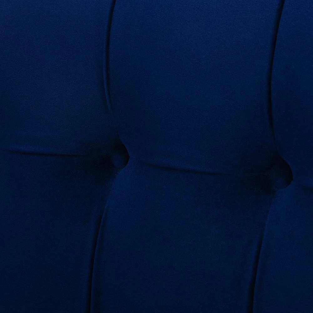 Stewart 87.5 in. Navy Blue Velvet 3-Seater Curved Camelback Sofa with Round Arms by Jennifer Taylor 8 Stewart 87.5 in. Navy Blue Velvet 3-Seater Curved Camelback Sofa with Round Arms by Jennifer Taylor - Image 8