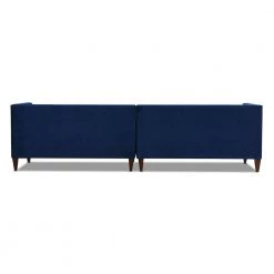 Jack 118 in. Modern Tuxedo Tufted Navy Blue Velvet Long Modular Sofa by Jennifer Taylor -Jennifer Taylor Home Store navy blue velvet jennifer taylor sofas couches 8403 4 859 4f 1000