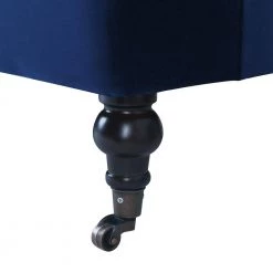 Alana 88 in. W Lawson Recessed Arm Sofa Metal Casters, Navy Blue Velvet by Jennifer Taylor -Jennifer Taylor Home Store navy blue velvet jennifer taylor sofas couches hd859 3 63360 44 1000