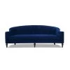 Stewart 87.5 in. W Navy Blue Velvet Modern Button-Tufted Curved Sofa by Jennifer Taylor