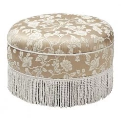 Yolanda Beige Neutral Ottoman by Jennifer Taylor