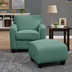 Nichol Turquoise Blue Velvet-like Fabric Arm Chair and Ottoman Set by Handy Living 23 Nichol Turquoise Blue Velvet-like Fabric Arm Chair and Ottoman Set by Handy Living -Jennifer Taylor Home Store nichol turquoise blue velvet like handy living accent chairs a193009 31 1000