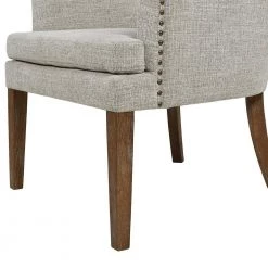 Ezra Upholstered Accent Arm Chair, Oatmeal Gray Chenille by Jennifer Taylor -Jennifer Taylor Home Store oatmeal gray chenille jennifer taylor accent chairs 60350 mcb 4f 1000