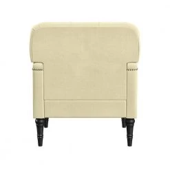 Carlisano Oatmeal Velvet Diamond Button-Tufted Arm Chair with Nailhead Trim by Handy Living -Jennifer Taylor Home Store oatmeal velvet handy living accent chairs a183963 66 1000