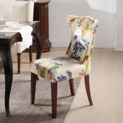 Paradise Off-White/Floral Upholstered Accent Chair by Jennifer Taylor 15 Paradise Off-White/Floral Upholstered Accent Chair by Jennifer Taylor -Jennifer Taylor Home Store off white floral fabric jennifer taylor accent chairs 2453 804 31 1000