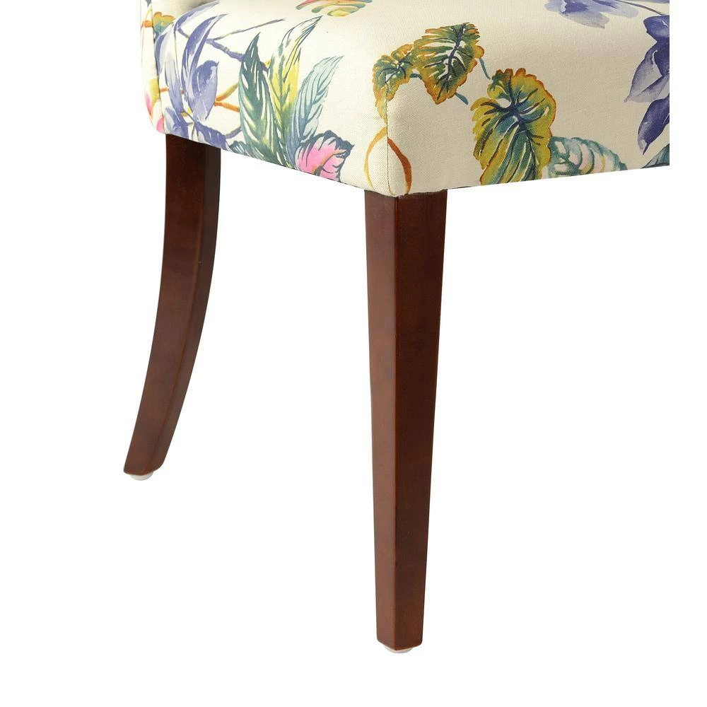 Paradise Off-White/Floral Upholstered Accent Chair by Jennifer Taylor 7 Paradise Off-White/Floral Upholstered Accent Chair by Jennifer Taylor - Image 7