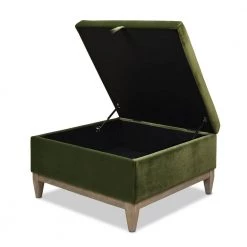 Knox 35 in. Square Storage Cocktail Ottoman, Olive Green Performance Velvet by Jennifer Taylor -Jennifer Taylor Home Store olive green performance velvet jennifer taylor ottomans 84430 v036 a0 1000