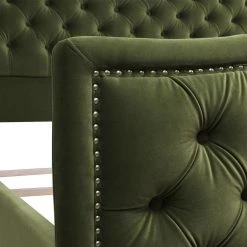 Marcella Upholstered Shelter Headboard Bed Set, King, Olive Green Performance Velvet by Jennifer Taylor -Jennifer Taylor Home Store olive green performance velvet jennifer taylor panel beds 52130 4 v036 2 44 1000