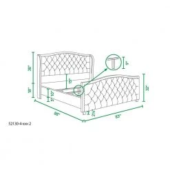 Marcella Upholstered Shelter Headboard Bed Set, King, Olive Green Performance Velvet by Jennifer Taylor -Jennifer Taylor Home Store olive green performance velvet jennifer taylor panel beds 52130 4 v036 2 d4 1000