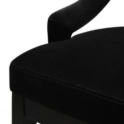 Hollywood Upholstered High Back Bar Stool, Onyx Black Performance Velvet by Jennifer Taylor -Jennifer Taylor Home Store onyx black performance velvet jennifer taylor bar stools 81210 mvb 77 1000