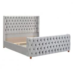 Brooklyn Tufted Opal Grey King Headboard Bed by Jennifer Taylor 18 Brooklyn Tufted Opal Grey King Headboard Bed by Jennifer Taylor -Jennifer Taylor Home Store opal gray velvet jennifer taylor panel beds 2559 865 4 1f 1000