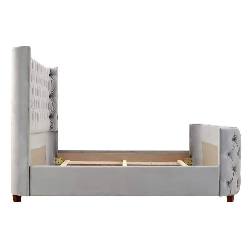 Brooklyn Tufted Opal Grey King Headboard Bed by Jennifer Taylor 9 Brooklyn Tufted Opal Grey King Headboard Bed by Jennifer Taylor - Image 9