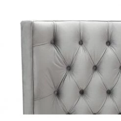 Brooklyn Tufted Opal Grey King Headboard Bed by Jennifer Taylor 15 Brooklyn Tufted Opal Grey King Headboard Bed by Jennifer Taylor -Jennifer Taylor Home Store opal gray velvet jennifer taylor panel beds 2559 865 4 66 1000