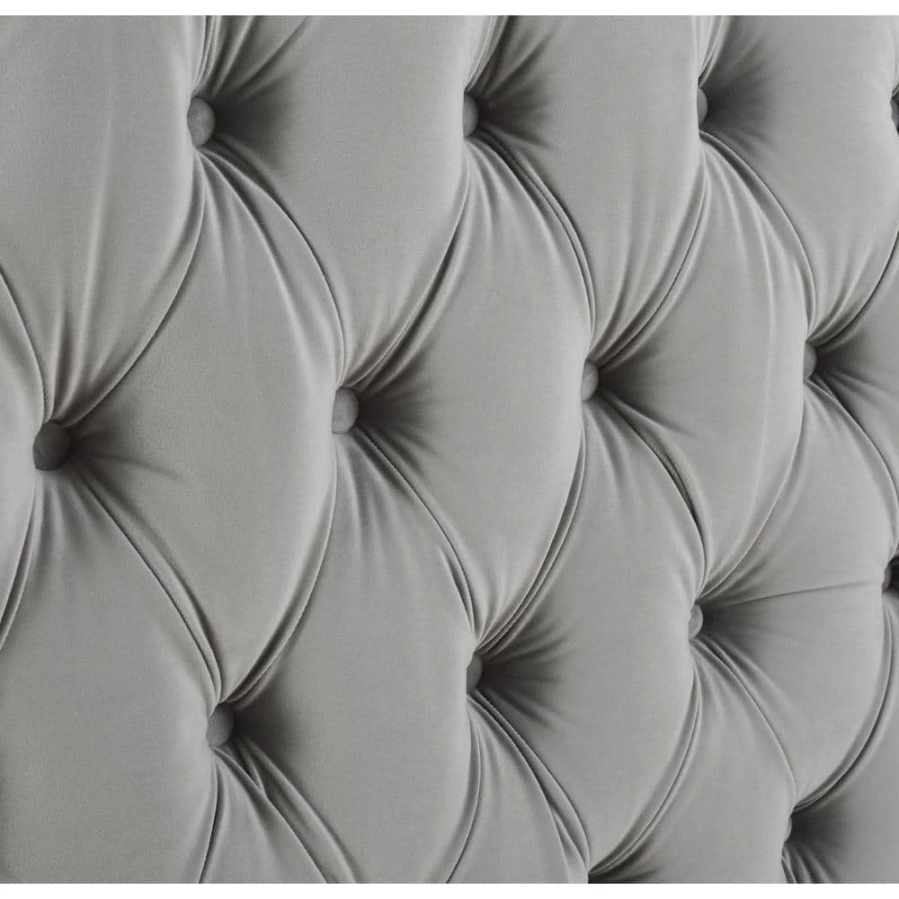 Brooklyn Tufted Opal Grey King Headboard Bed by Jennifer Taylor 10 Brooklyn Tufted Opal Grey King Headboard Bed by Jennifer Taylor - Image 10