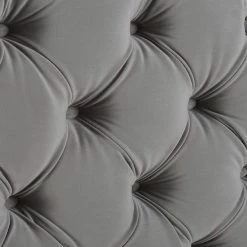 Brooklyn King Bed Frame with Headboard & Footboard, Opal Gray Velvet by Jennifer Taylor -Jennifer Taylor Home Store opal gray velvet jennifer taylor panel beds hd4 865 2559 44 1000