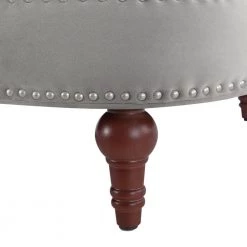 La Rosa 40 in. Opal Grey Velvet 2-Seater Chesterfield Loveseat with Nailheads by Jennifer Taylor -Jennifer Taylor Home Store opal grey jennifer taylor loveseats 2525 2 865 4f 1000