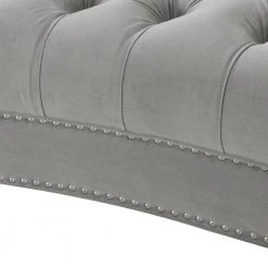 La Rosa 40 in. Opal Grey Velvet 2-Seater Chesterfield Loveseat with Nailheads by Jennifer Taylor -Jennifer Taylor Home Store opal grey jennifer taylor loveseats 2525 2 865 c3 1000