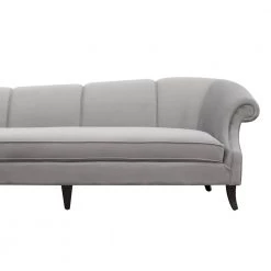 Victoria 2-Piece Opal Gray Channel Tufted-Velvet L-Shaped Left Facing Sectional Sofa with Wood Legs by Jennifer Taylor -Jennifer Taylor Home Store opal grey jennifer taylor sectional sofas 66060 l 865 4f 1000