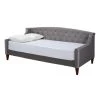 Lucy 84 in. Opal Gray Velvet 2-Seater Twin Sleeper Sofa Bed with Tapered Legs by Jennifer Taylor
