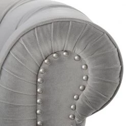 La Rosa Opal Grey Victorian Tufted Accent Chair by Jennifer Taylor -Jennifer Taylor Home Store opal grey velvet jennifer taylor accent chairs 2525 1 865 4f 1000