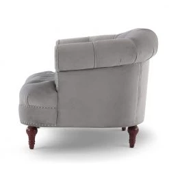 La Rosa Opal Grey Victorian Tufted Accent Chair by Jennifer Taylor -Jennifer Taylor Home Store opal grey velvet jennifer taylor accent chairs 2525 1 865 77 1000
