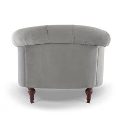 La Rosa Opal Grey Victorian Tufted Accent Chair by Jennifer Taylor -Jennifer Taylor Home Store opal grey velvet jennifer taylor accent chairs 2525 1 865 c3 1000
