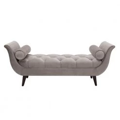Alma Opal Grey Tufted Entryway Bench by Jennifer Taylor -Jennifer Taylor Home Store opal grey velvet jennifer taylor bedroom benches 85170 865 1f 1000