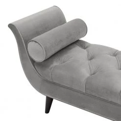 Alma Opal Grey Tufted Entryway Bench by Jennifer Taylor -Jennifer Taylor Home Store opal grey velvet jennifer taylor bedroom benches 85170 865 c3 1000