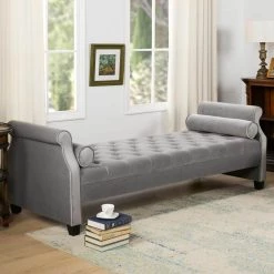 Eliza Bench, Opal Grey by Jennifer Taylor