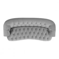 La Rosa 85 in. Opal Grey Velvet 3-Seater Chesterfield Sofa with Nailheads by Jennifer Taylor -Jennifer Taylor Home Store opal grey velvet jennifer taylor sofas couches 2525 3 865 a0 1000