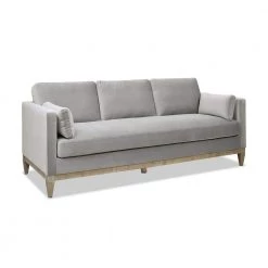 Knox 84 in. Velvet Modern Farmhouse Sofa, Opal Grey by Jennifer Taylor -Jennifer Taylor Home Store opal grey velvet jennifer taylor sofas couches 64110 3 865 a0 1000