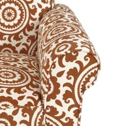 Jean Orange and Cream Medallion Arm Chair by Handy Living 19 Jean Orange and Cream Medallion Arm Chair by Handy Living -Jennifer Taylor Home Store orange cream medallion handy living accent chairs b340c psu30 100 1f 1000