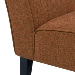 Reames 45 in. Orange Tweed Button Tufted Button Polyester 2-Seater Armless Settee with Tapered Wood Legs by Handy Living -Jennifer Taylor Home Store orange tweed handy living loveseats a138444 1f 1000