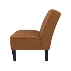 Reames 45 in. Orange Tweed Button Tufted Button Polyester 2-Seater Armless Settee with Tapered Wood Legs by Handy Living -Jennifer Taylor Home Store orange tweed handy living loveseats a138444 a0 1000