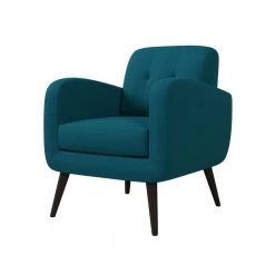 Werner Peacock Blue Lace Tufted Mid Century Modern Arm Chair by Handy Living -Jennifer Taylor Home Store peacock blue handy living accent chairs a174169 4f 1000