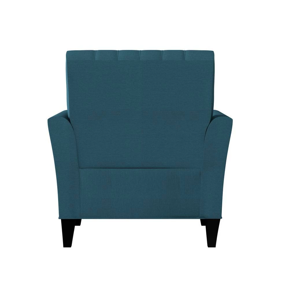 Walden Peacock Blue Linen Button-Tufted Modern Arm Chair by Handy Living 3 Walden Peacock Blue Linen Button-Tufted Modern Arm Chair by Handy Living - Image 3