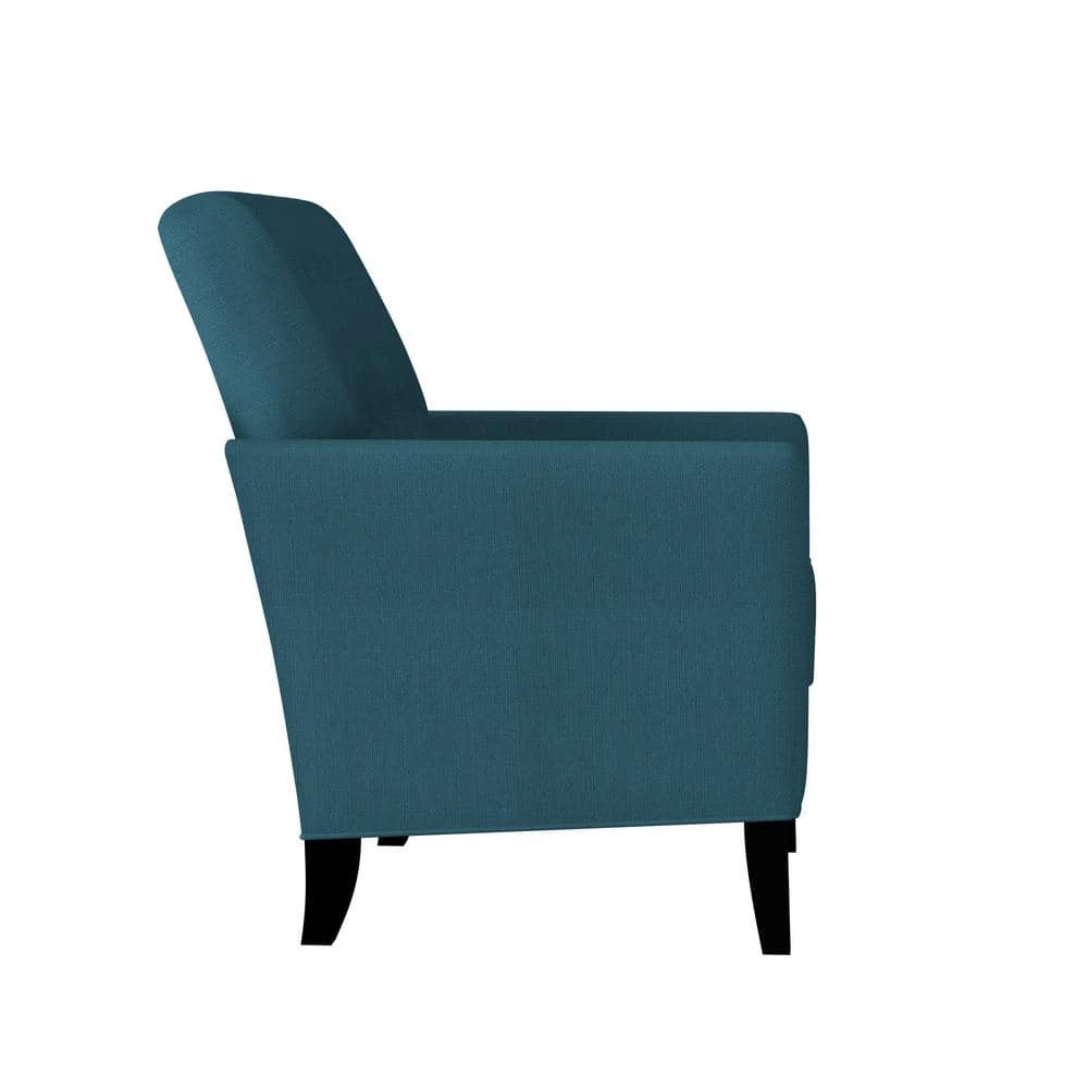 Walden Peacock Blue Linen Button-Tufted Modern Arm Chair by Handy Living 2 Walden Peacock Blue Linen Button-Tufted Modern Arm Chair by Handy Living - Image 2