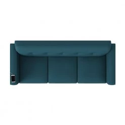 Montana 75.3 in. Peacock Blue Linen Fabric 3-Seater Lawson Sofa with Removable Cushions by Handy Living -Jennifer Taylor Home Store peacock blue linen handy living sofas couches a152884 a0 1000