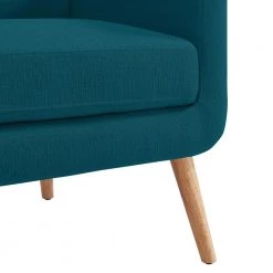 Werner 65.5 in. Peacock Blue Linen-Like Fabric with Natural Legs 2-Seat Mid Century Modern Sofa by Handy Living -Jennifer Taylor Home Store peacock blue linen like fabric with natural legs handy living sofas couches a177450 1d 1000