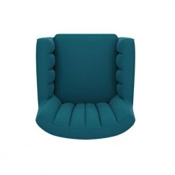 Sanderson Peacock Blue Linen-Like Fabric Swivel Arm Chair by Handy Living -Jennifer Taylor Home Store peacock blue linen like handy living accent chairs a185443 a0 1000
