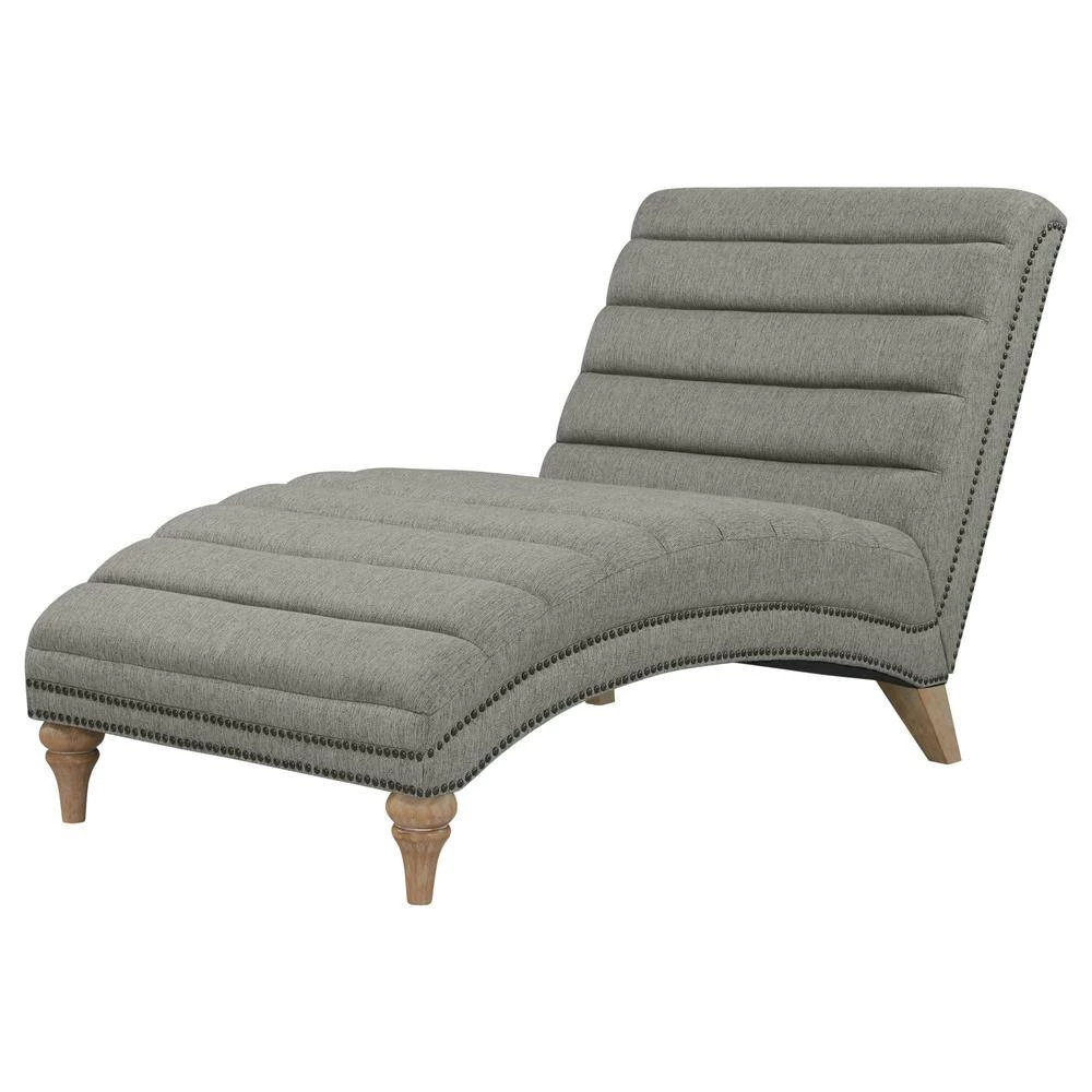 Ministrale Chaise Performance Gray Fabric Lounge Chair by Handy Living 3 Ministrale Chaise Performance Gray Fabric Lounge Chair by Handy Living - Image 3