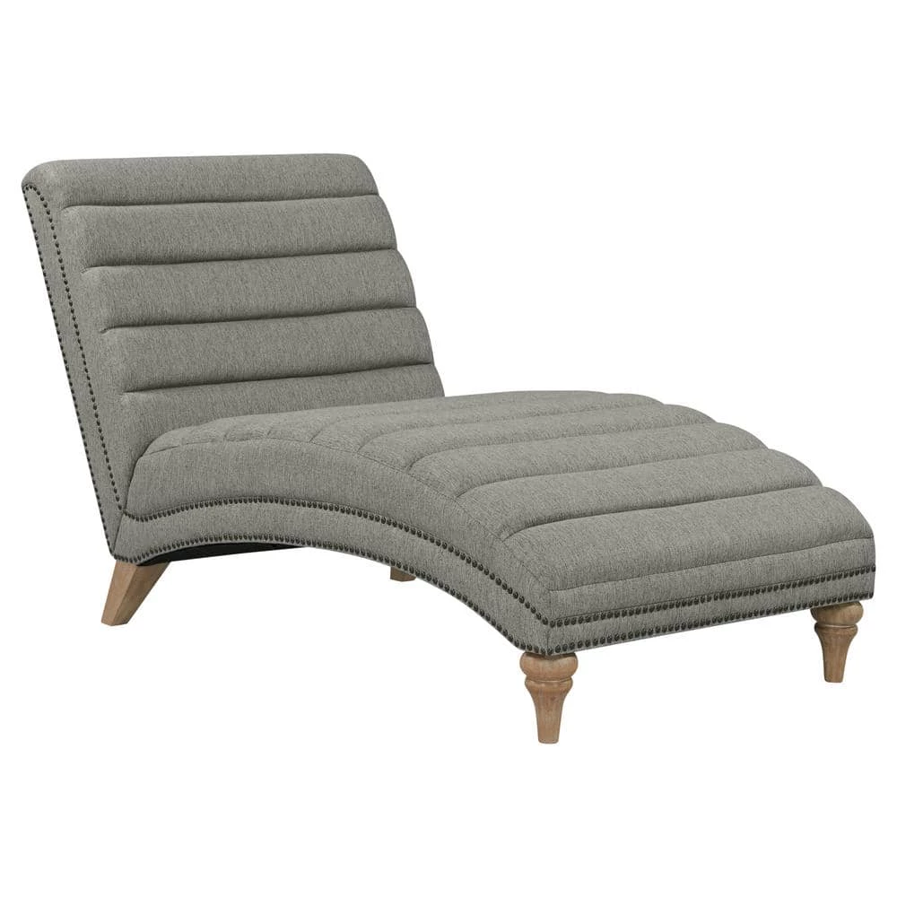 Ministrale Chaise Performance Gray Fabric Lounge Chair by Handy Living 1 Ministrale Chaise Performance Gray Fabric Lounge Chair by Handy Living