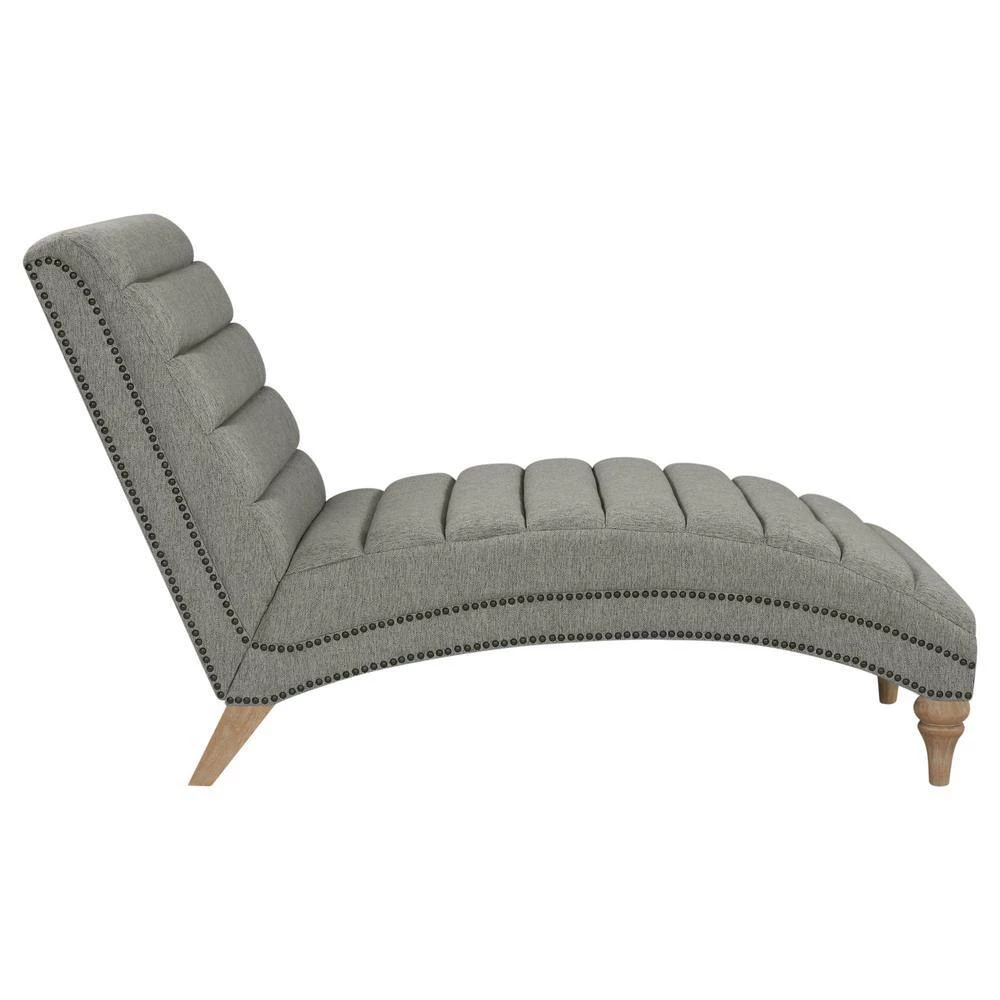 Ministrale Chaise Performance Gray Fabric Lounge Chair by Handy Living 2 Ministrale Chaise Performance Gray Fabric Lounge Chair by Handy Living - Image 2