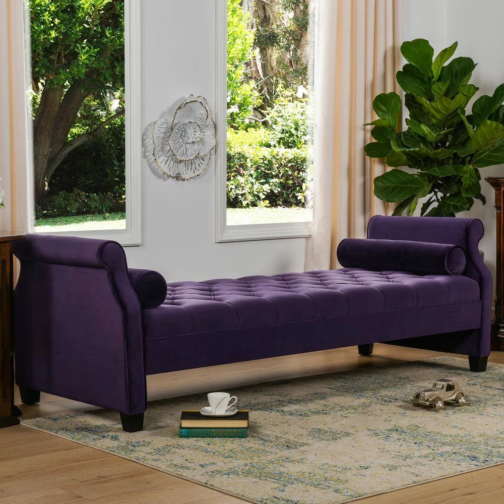 Eliza Purple Bench by Jennifer Taylor 13 Eliza Purple Bench by Jennifer Taylor - Image 13