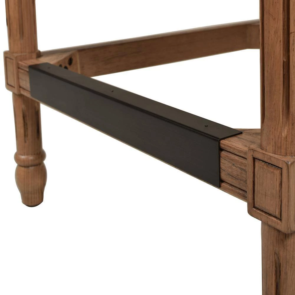 Triomphe Rattan Wicker High Back Armless Counter Bar Stool, White Pepper Stain Resistant High Performance Polyester by Jennifer Taylor 8 Triomphe Rattan Wicker High Back Armless Counter Bar Stool, White Pepper Stain Resistant High Performance Polyester by Jennifer Taylor - Image 8