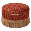 Yolanda Red Gold Ottoman by Jennifer Taylor