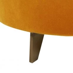 Midas 16 in. Rich Yellow Performance Velvet Round Accent Storage Ottoman by Jennifer Taylor -Jennifer Taylor Home Store rich yellow performance velvet jennifer taylor ottomans 84390 mvy 4f 1000