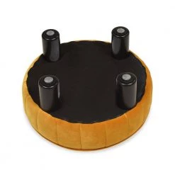 Riley 16 in. Rich Yellow Round Footstool Ottoman by Jennifer Taylor -Jennifer Taylor Home Store rich yellow velvet jennifer taylor furniture accessories 84420 mvy 40 1000