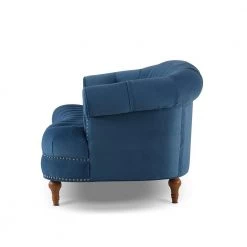 La Rosa 85 in. Satin Teal Velvet 3-Seater Chesterfield Sofa with Nailheads by Jennifer Taylor 16 La Rosa 85 in. Satin Teal Velvet 3-Seater Chesterfield Sofa with Nailheads by Jennifer Taylor -Jennifer Taylor Home Store satin teal velvet jennifer taylor sofas couches 2525 3 867 4f 1000